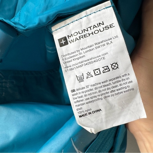 Mountain Warehouse Blue Windbreaker waterproof Jacket - Picture 4 of 5